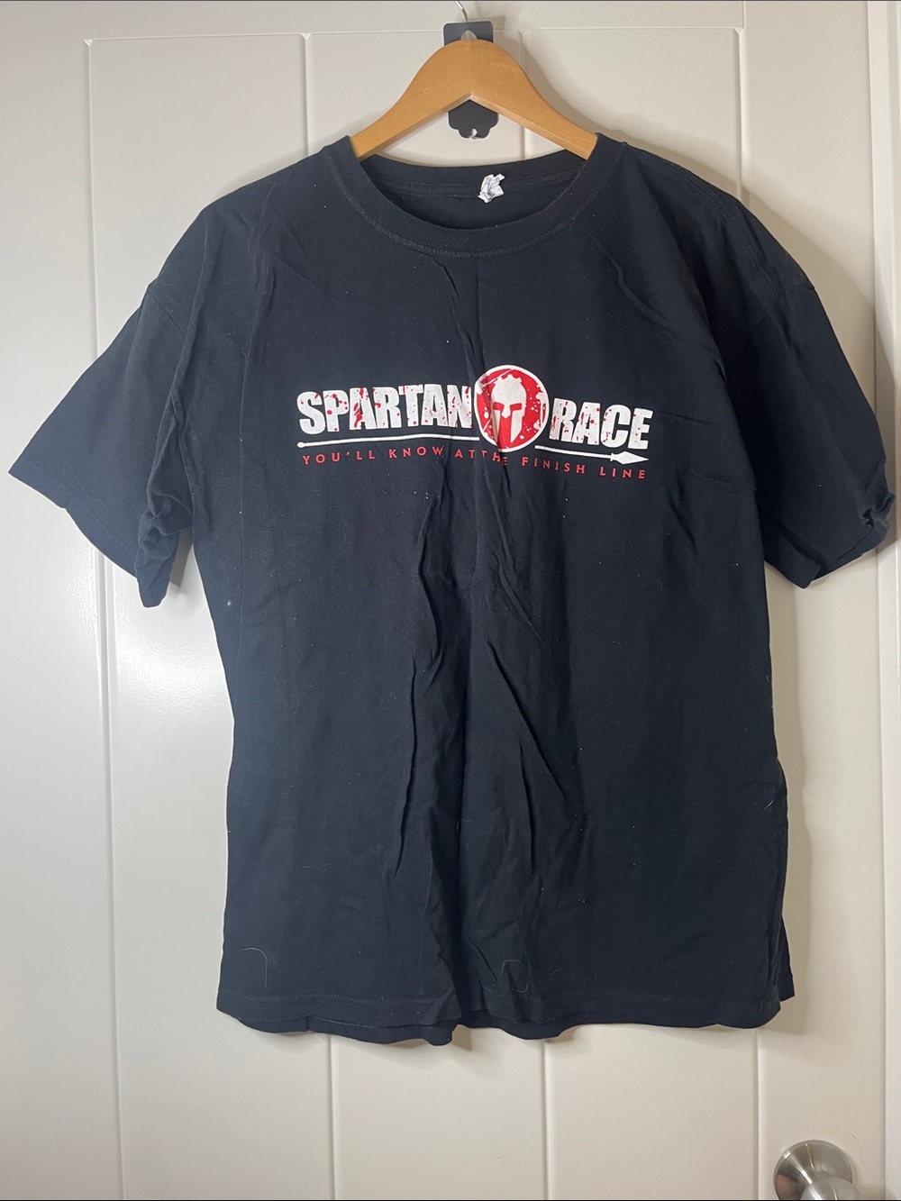 Spartan Race Men's Black Graphic Tee with Logo